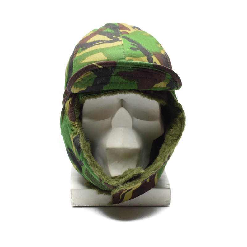 Fuerzas originales del ejército británico Sombrero de invierno Ears plegables DPM Camuflaje de bosques