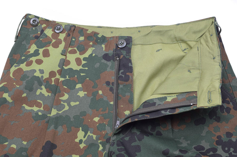 Pantalones de carga de campo de estilo militar alemán Flecktarn camufla