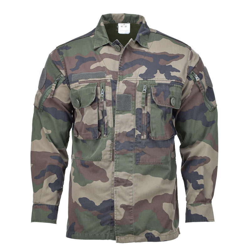 Chaqueta de campo militar francesa original camisas livianas de camuflaje CCE