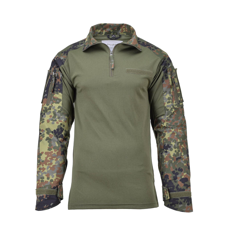 Tacgear Brand Alemán Camisas de estilo del ejército Combate Tropas Underwear Flecktarn Camo