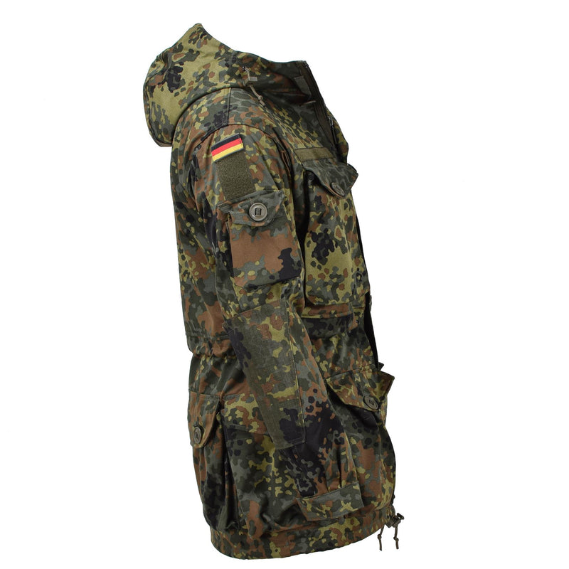 Leo Kohler Militar Ksk Smock Chaqueta táctica Campo Camufe de campo con capucha Flecktarn