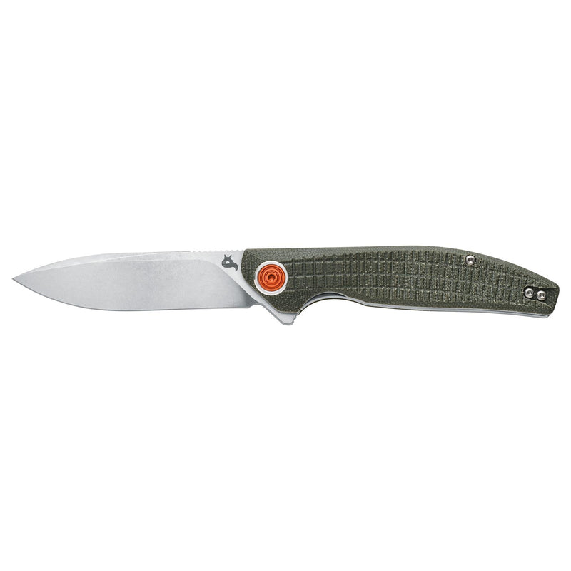 Fox Knives Artia BF-765 OD Punto de bolsillo plegable Punto de caída de acero inoxidable D2