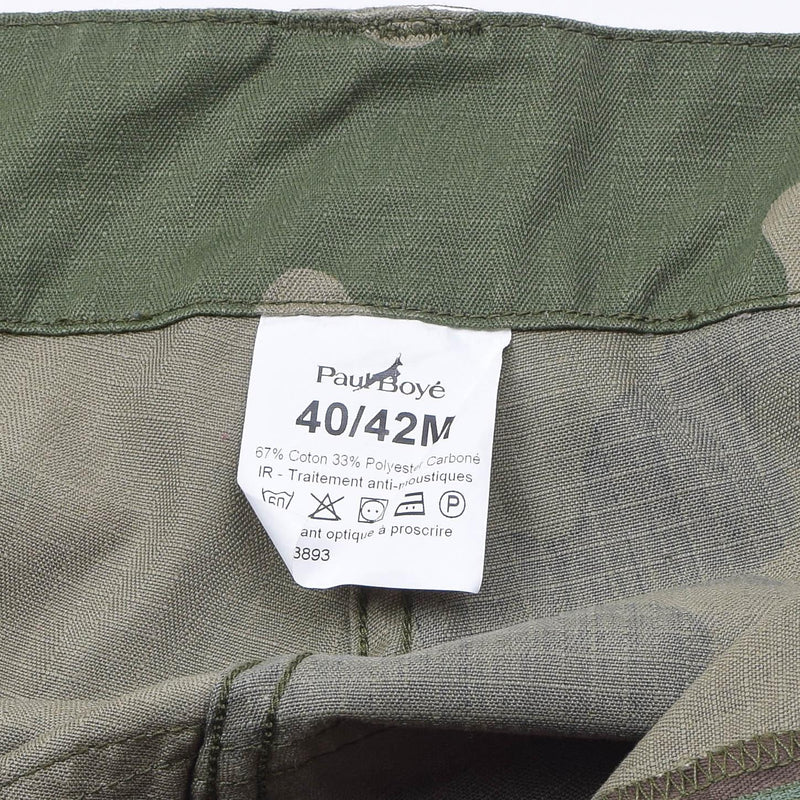 Pantalones de carga militar franceses originales CCE CAMO RIPSTOP ANTI-MOSQUITOS tratados