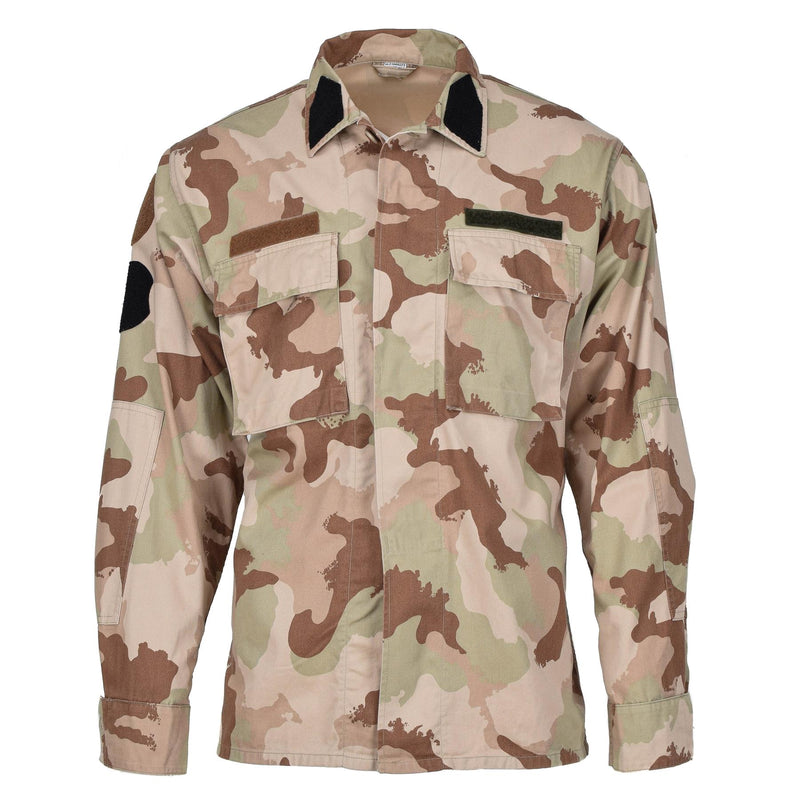 Chaqueta militar húngara original combate camisa de camuflaje de camuflaje liviano