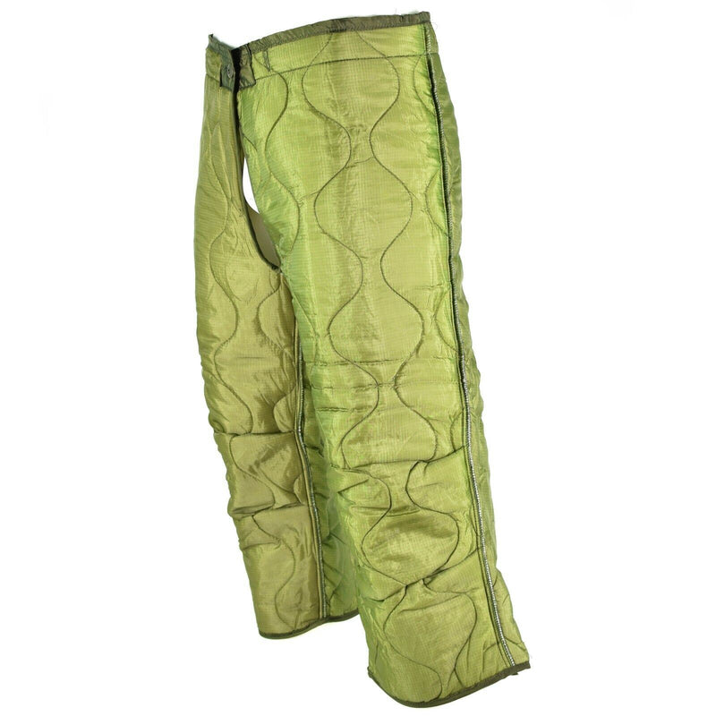 Pantalones acolchados del ejército original de EE. UU. M65 Finamiento térmico calentador 3/4 Nuevo