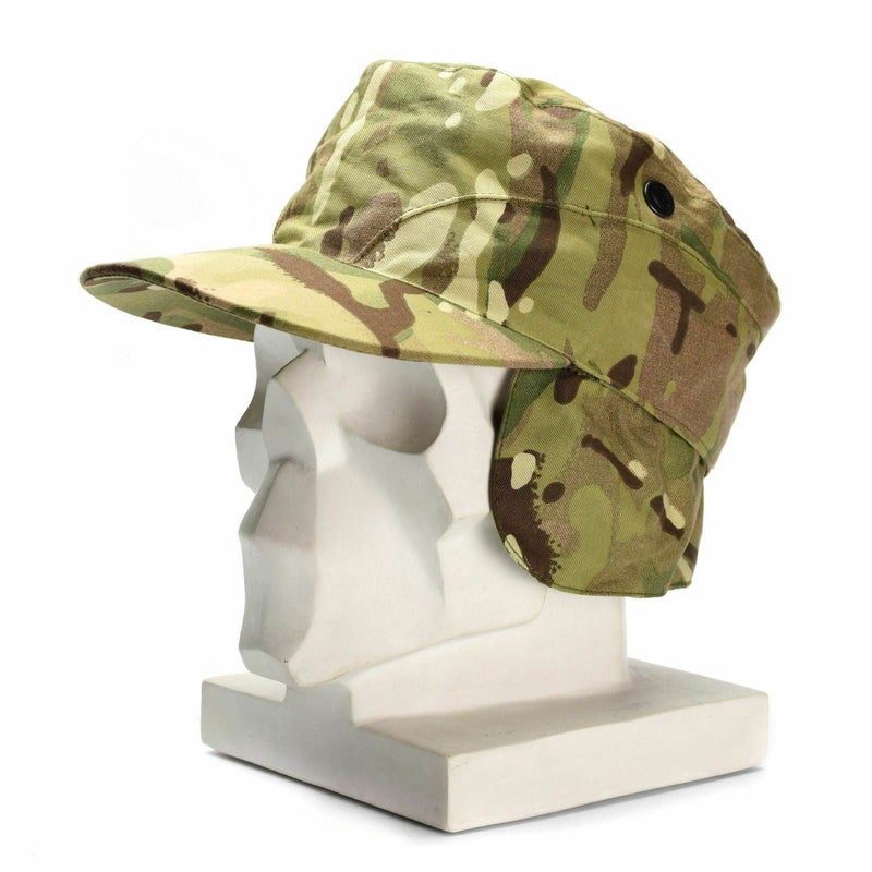 Genuino británico Reino Unido Ejército Flaps Cap MTP Camuflage Military Hat Multicam