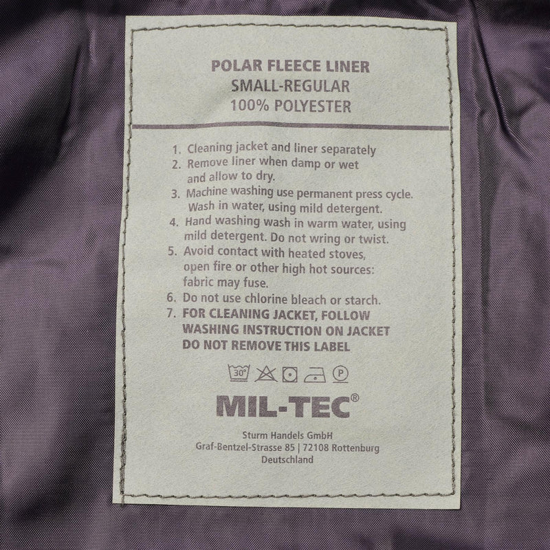 Mil-Tec Brand Parka W Liner de invierno Cálculo Black Chaqueta tibia Hombres impermeables Gear Rain Gear