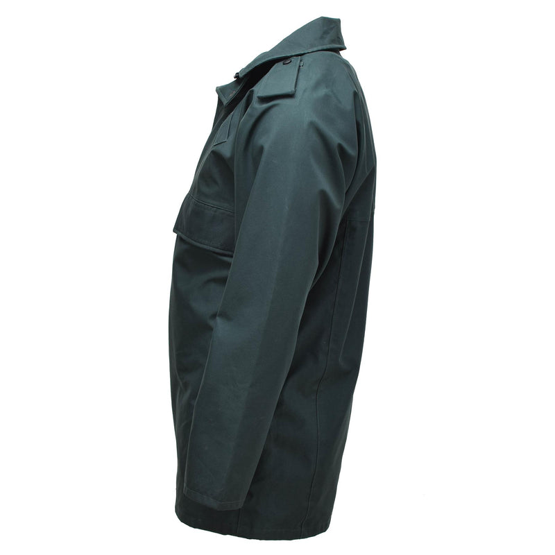 Uniforme de policía británico original Anorak impermeabilizan el impermeable verde sin forro verde