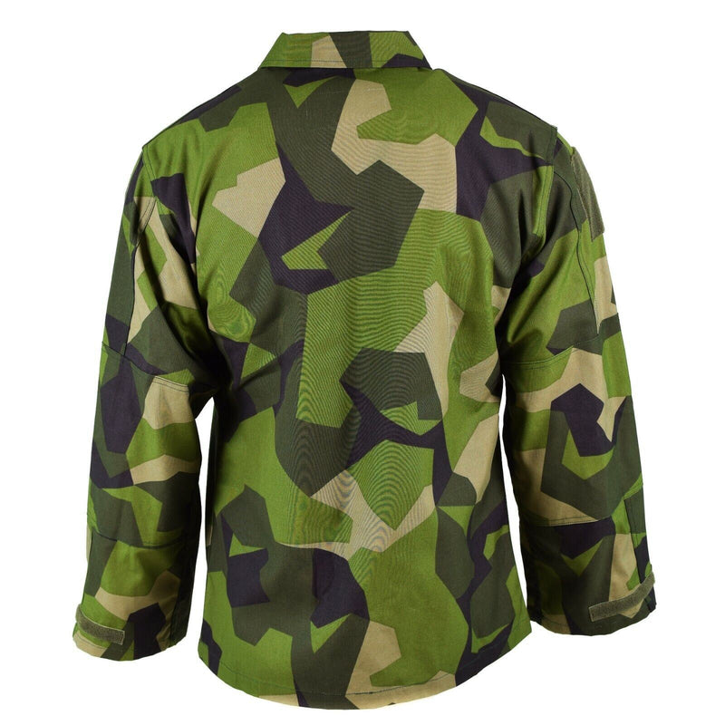 Camisa de combate de camuflaje de camuflaje de chaqueta sueco M90 original