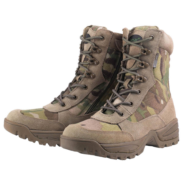 Teesar Botas Multicam Multicam Side Caza de caza Zip Servicio de trekking Calzado