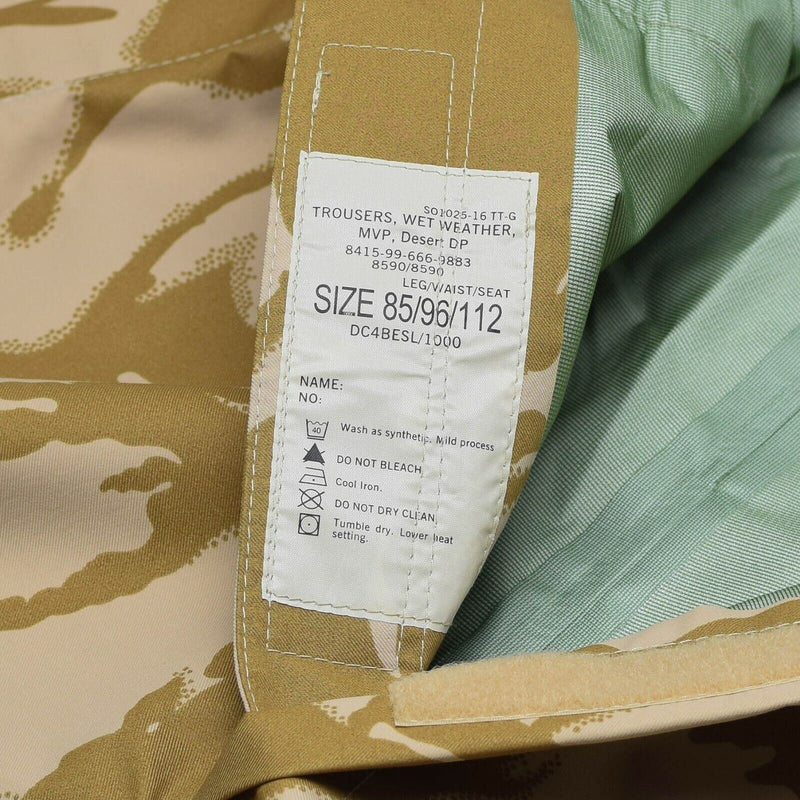 Pantalones del ejército británico genuino pantalones de combate militar impermeable Goretex nuevo