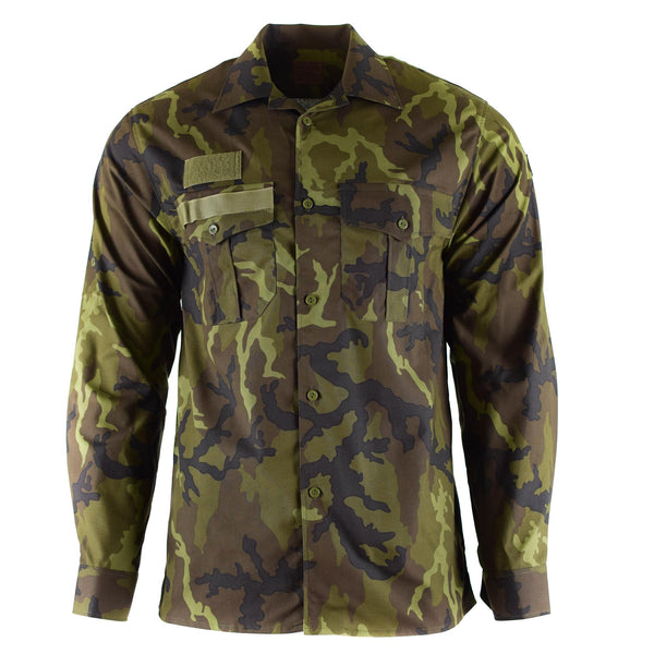 Genuina camisa del ejército checo bosque camufla