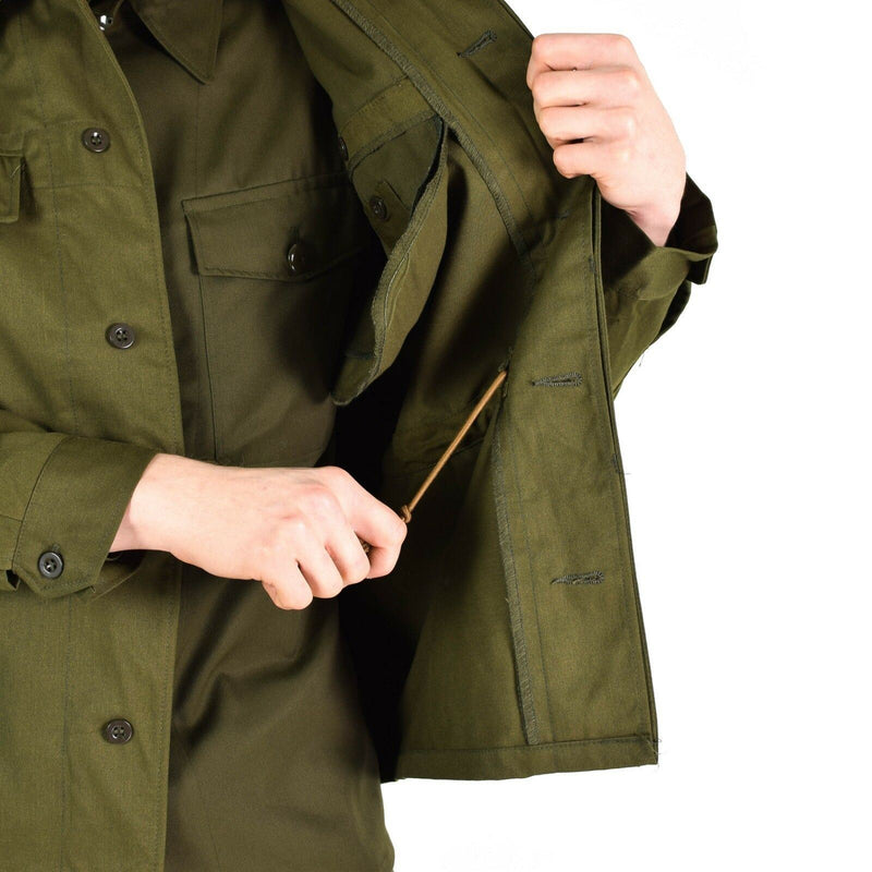 Chaqueta de campo del ejército checo vintage original M85 Militar Olive Verde Militar NUEVO