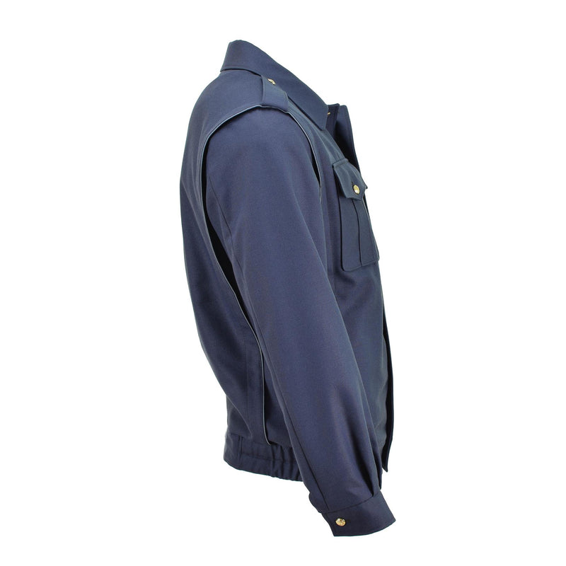 Genno de blusa azul checo checo Botones dorados Butones del ejército casual BLOUSON NUEVO