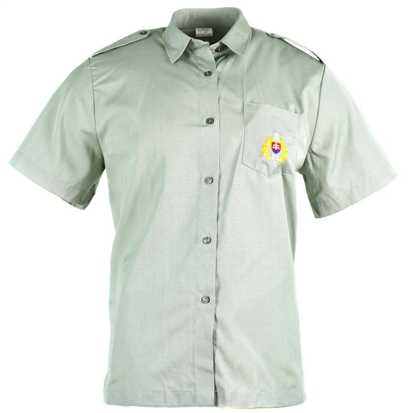 Genuina camisa del ejército eslovaco BDU Mangas cortas Gray NUEVA