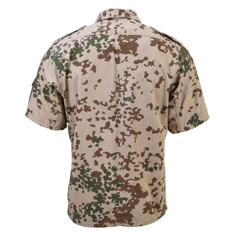 Original Alemania Ejército BW Camisa de campo Tropentarn Camuflage Blusa de manga corta