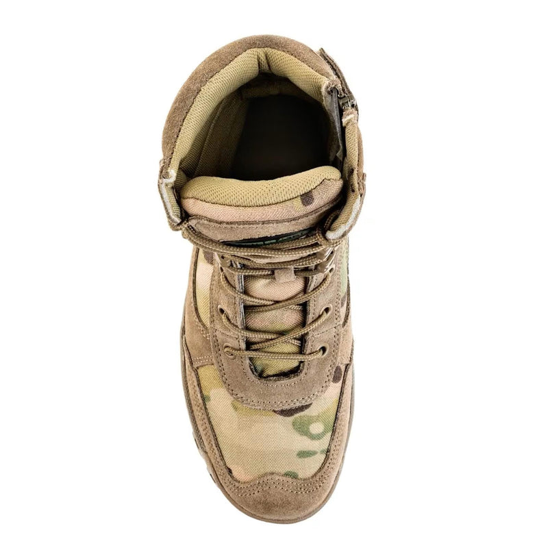 Teesar Botas Multicam Multicam Side Caza de caza Zip Servicio de trekking Calzado