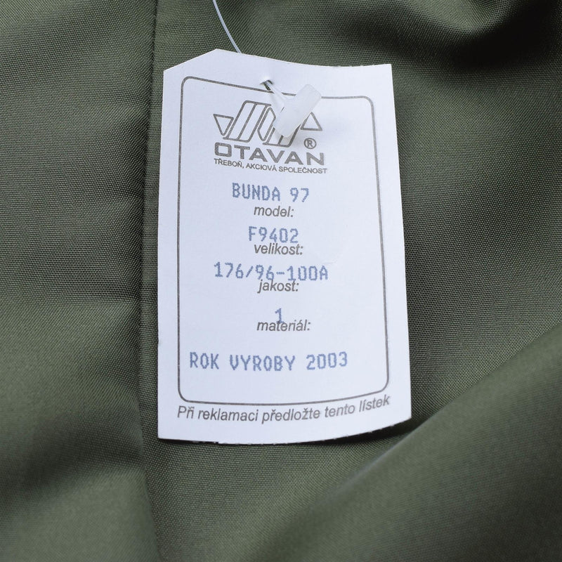 Tropas de campo de blusa militar checa original Ejército casual Olive Bluson NUEVO