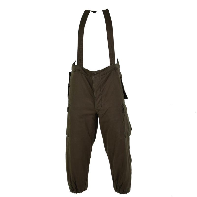 Pantalones térmicos del ejército austriaco original Bundeswehr Clima frío pantalones de suspensión