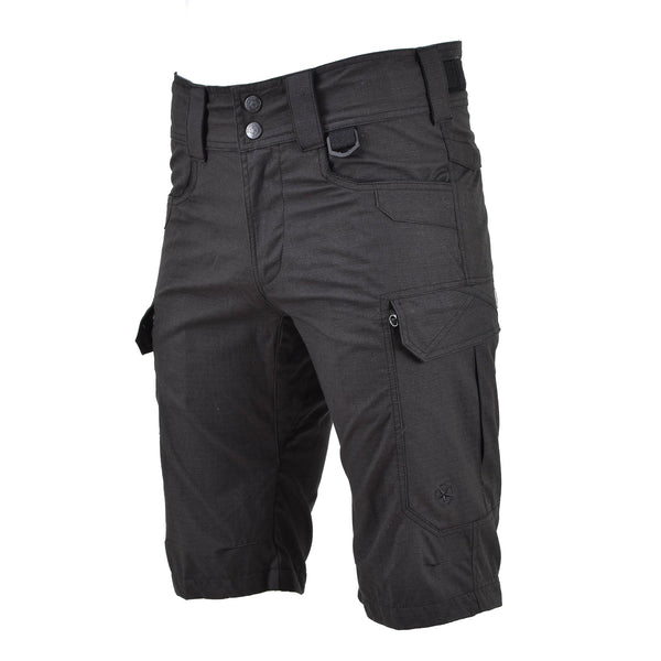 Marca MFH Shorts Military Style Shorts Bermuda Black Sturdy Cotton Ripstop Uniforme Nuevo