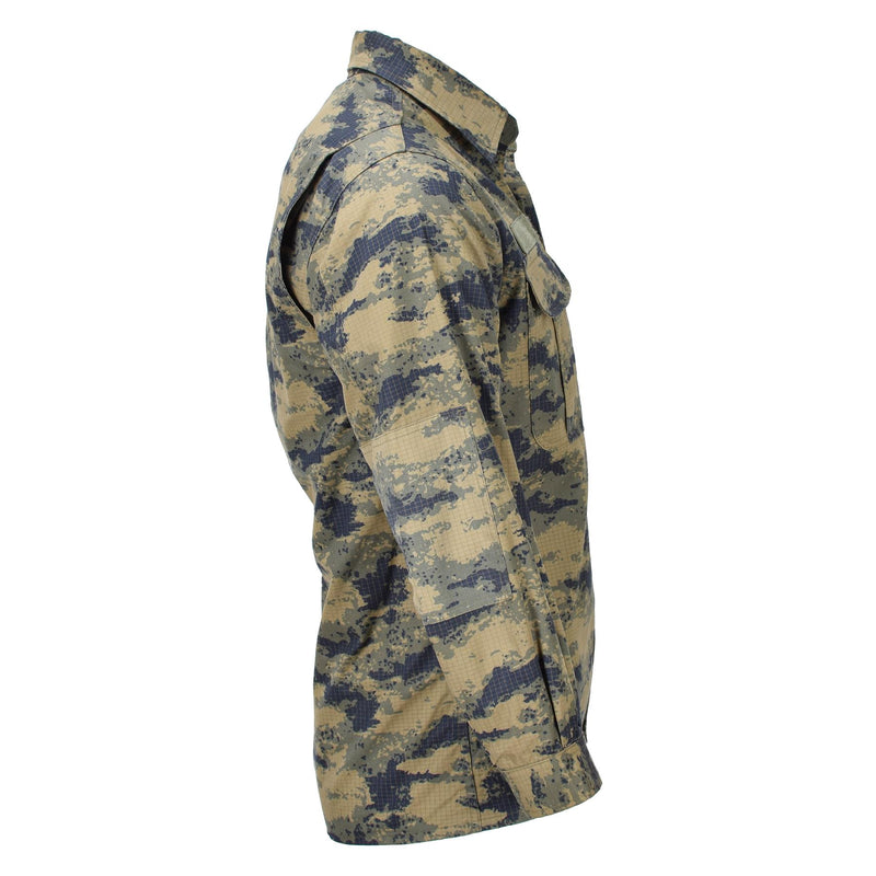 Chaqueta táctica del ejército turco original camuflaje digital azul ripstop duradero