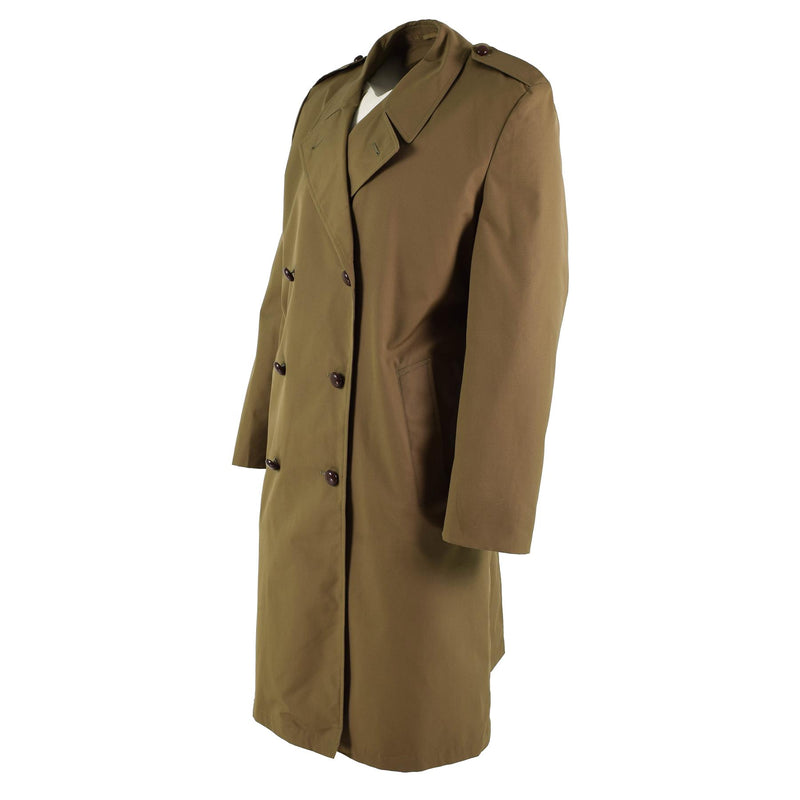 Trenchcoat formal del ejército holandés original brown Surplus Oficial Officer Coat NUEVO