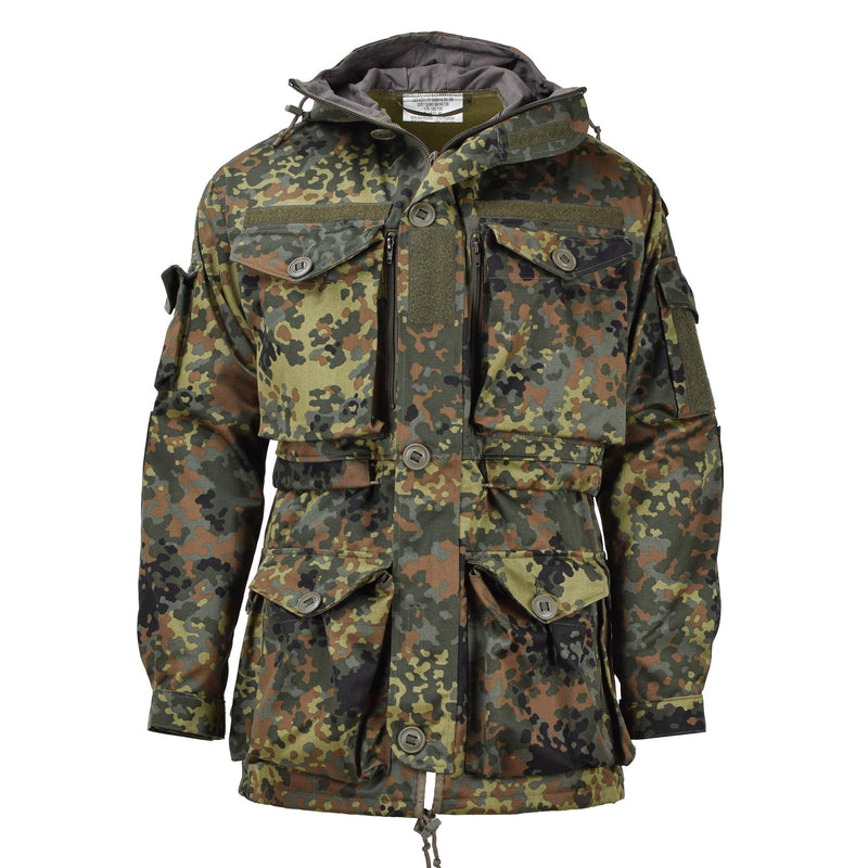 Leo Kohler Militar Ksk Smock Chaqueta táctica Campo Camufe de campo con capucha Flecktarn