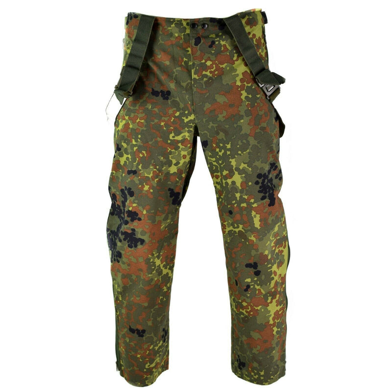 Pantalones del ejército alemán original Goretex Bib N Brace Flecktarn Pantalones en general