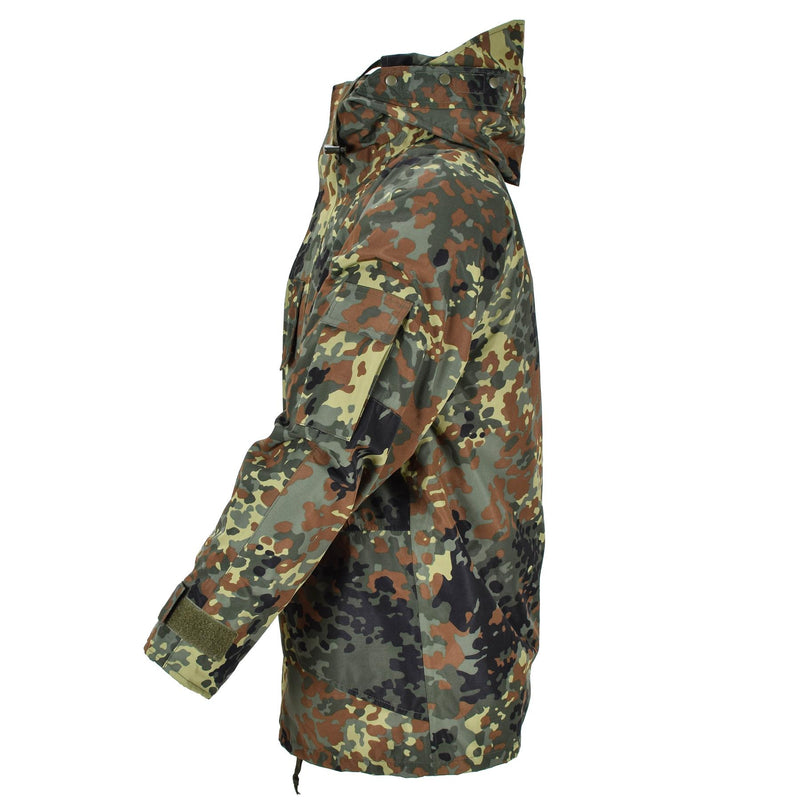 MIL-TEC Alemán PARKA W Liner Goretex Camo Flecktarn Chaqueta de hombres impermeables