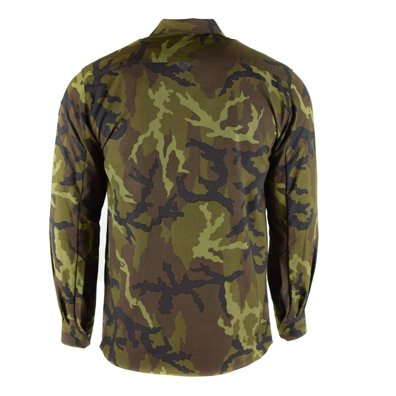 Genuina camisa del ejército checo bosque camufla