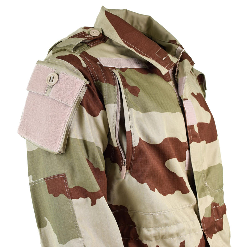 Genuino ejército francés parka fele t4 s2 chaqueta de combate desierto camufla