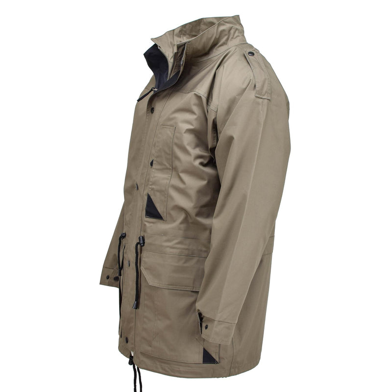 Parka del ejército holandés genuino con revestimiento OD Green Coat Men Chaqueta Oficial Khaki NUEVO