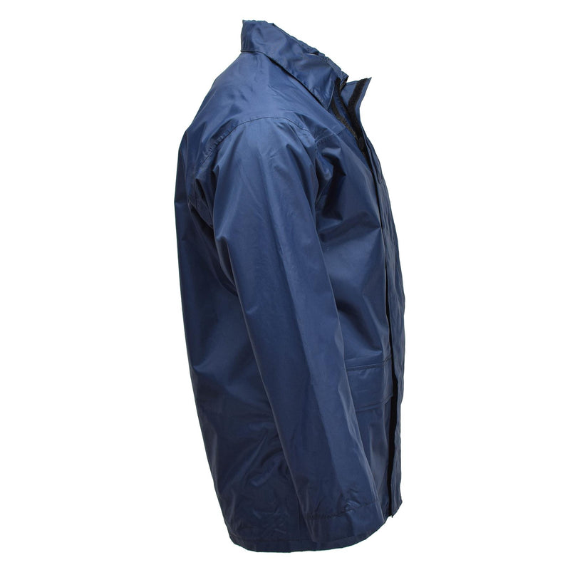 Chaqueta británica de la RAF original impermeable mal tiempo parka forrada impermeable azul