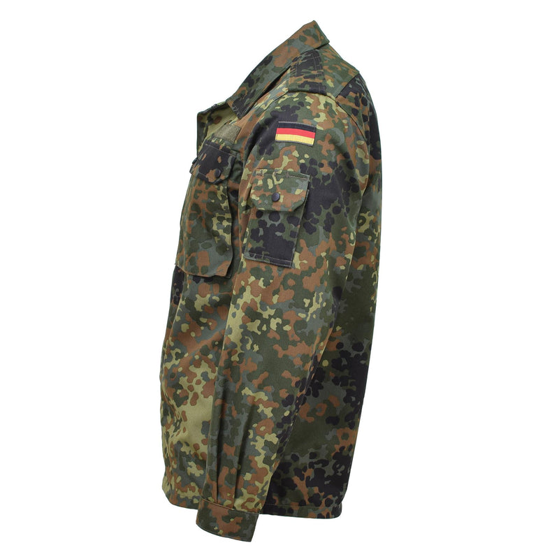 Leo Kohler Camisas militares tácticas Flecktarn Camuflage Light Combat BW Jacket