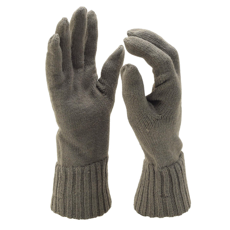 Guantes de lana del ejército austriaco original de la lana más cálido Invierno marrón al aire libre tejido nuevo