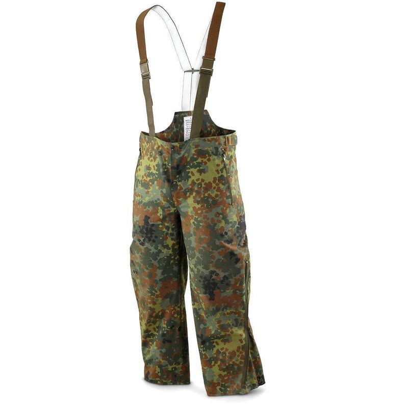 Pantalones del ejército alemán original Goretex Bib N Brace Flecktarn Pantalones en general