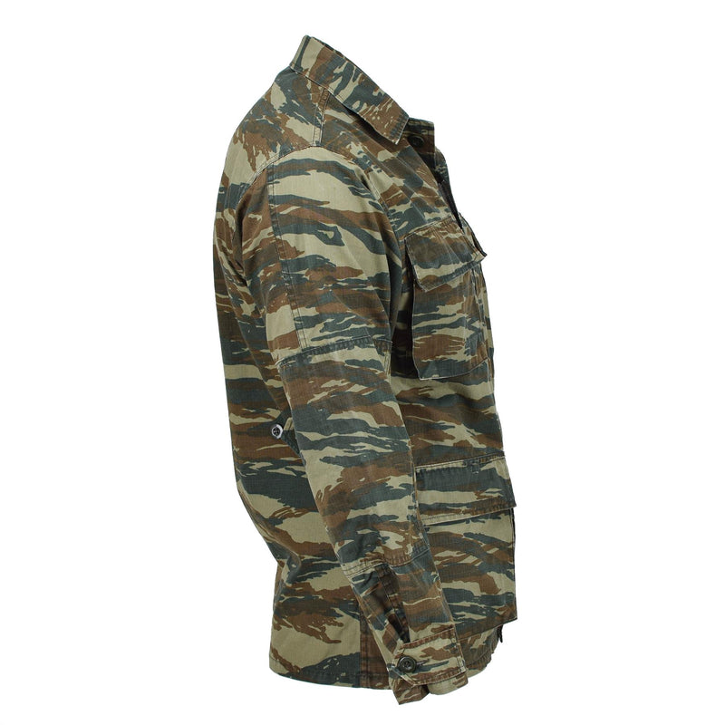 Field militar griego original BDU Jacket Lizard Camuflage Grecia Camisetas del ejército