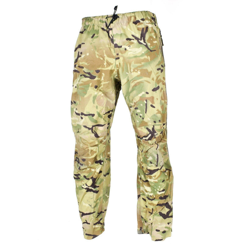 Combate militar del ejército británico genuino MTP Pantalones de lluvia de camuflaje Goretex impermeable