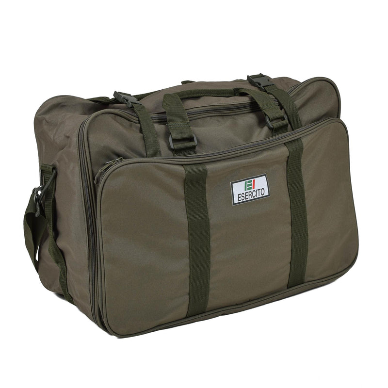 Genuine italiano del ejército italiano Bag 60L ESERCITO LOGO CORRES AJUSTABLE OLIVE