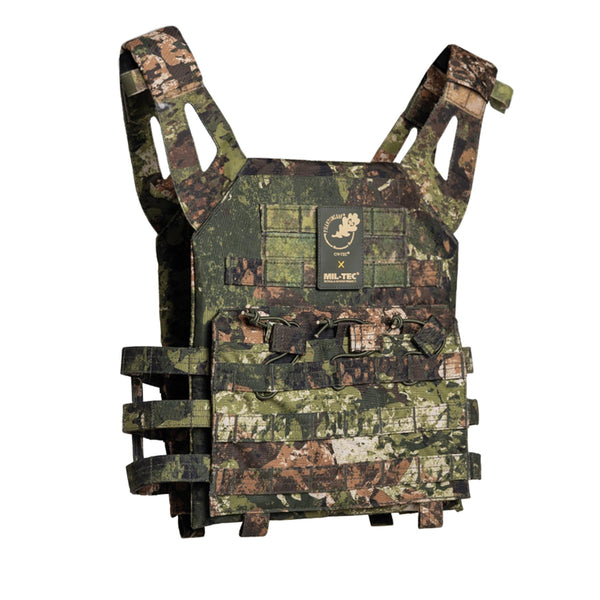 Mil-Tec Army Plate Carrier Gen II Camuflage Chaleco PVC Recubierto cómodo Molle