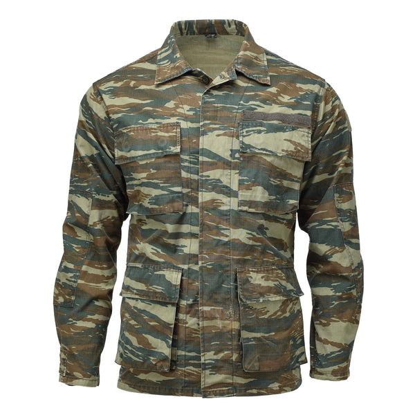 Field militar griego original BDU Jacket Lizard Camuflage Grecia Camisetas del ejército