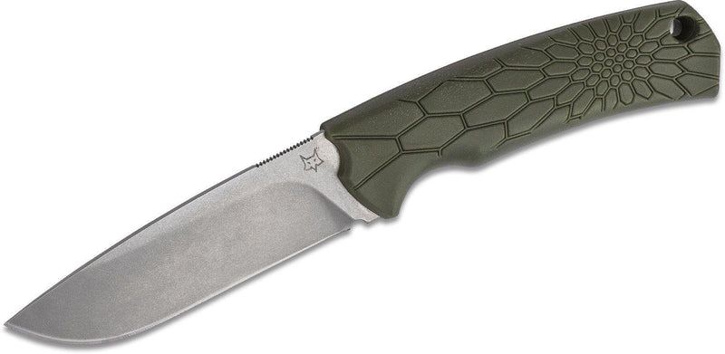 Brand Fox Knives Italy Core Vox cuchillo fijo Becut Steel Oliva verde