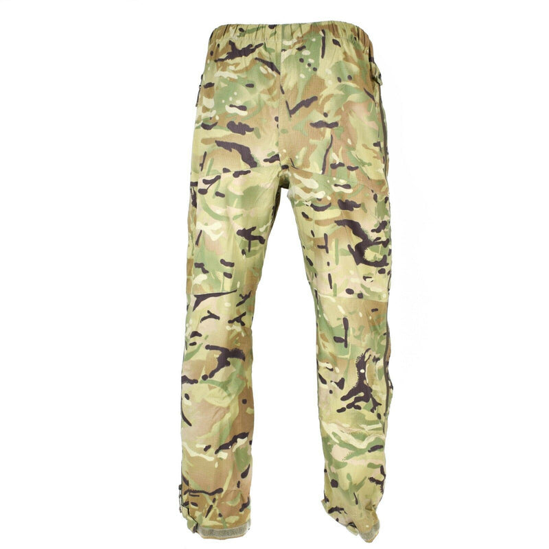 Combate militar del ejército británico genuino MTP Pantalones de lluvia de camuflaje Goretex impermeable