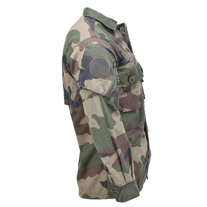 Chaqueta de campo militar francesa original camisas livianas de camuflaje CCE