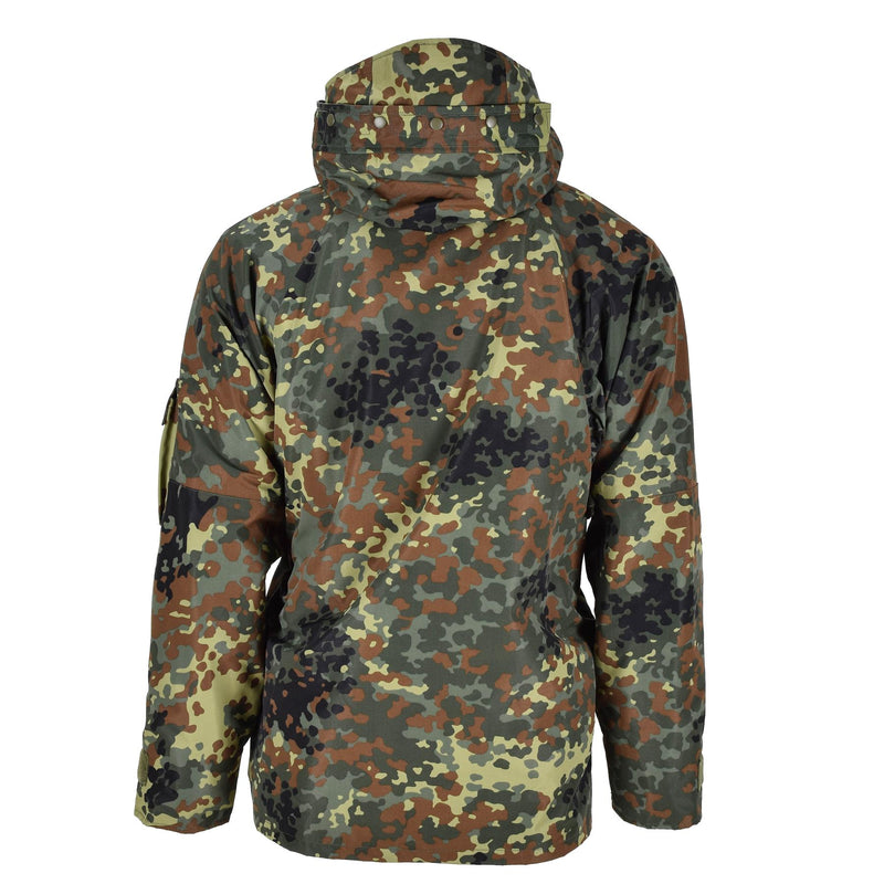 MIL-TEC Alemán PARKA W Liner Goretex Camo Flecktarn Chaqueta de hombres impermeables