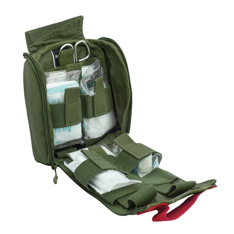 MIL-TEC Kit de primeros auxilios Tipo Mole Olive Medical Pouch Ifak 25 piezas