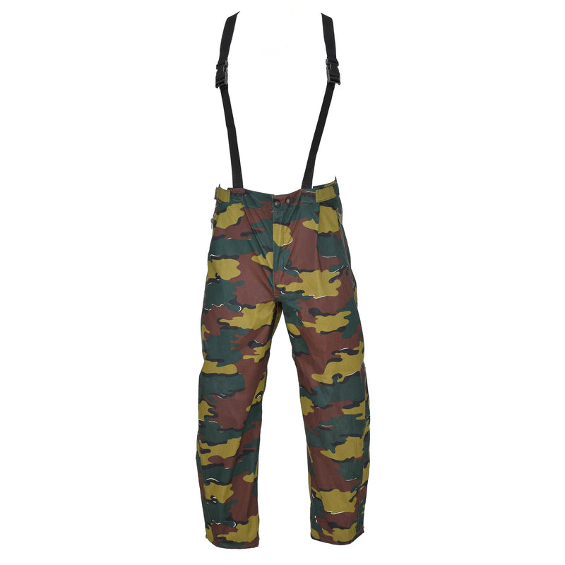 Pantalones impermeables militares belgas originales camuflaje de camuflaje seyntex pantalones de lluvia