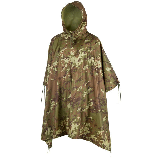 Mil-Tec Brand Vegetato Camo Style Military poncho impermeable Ripstop liviano