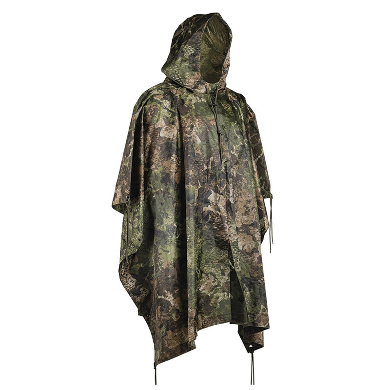 Mil-Tec Poncho Camuflage PVC Ripstop con capucha impermeable recubierta de agua Ripstop