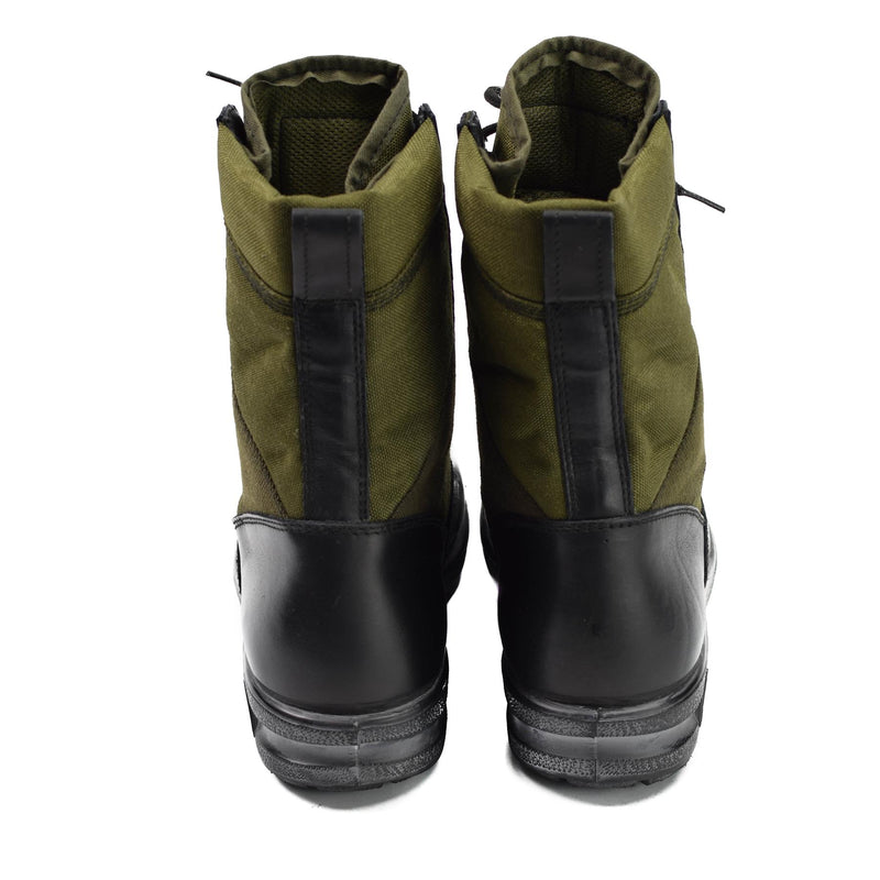 Botas tropicales del ejército original de Alemania Baltes Balas negros/OD Green Military Excedente Nuevo